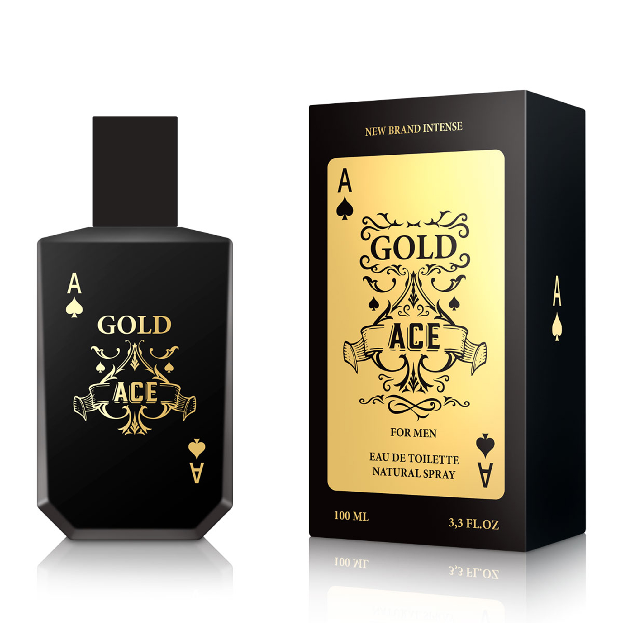 NEW BRAND INTENSE GOLD ACE FOR MEN EDT 100ML