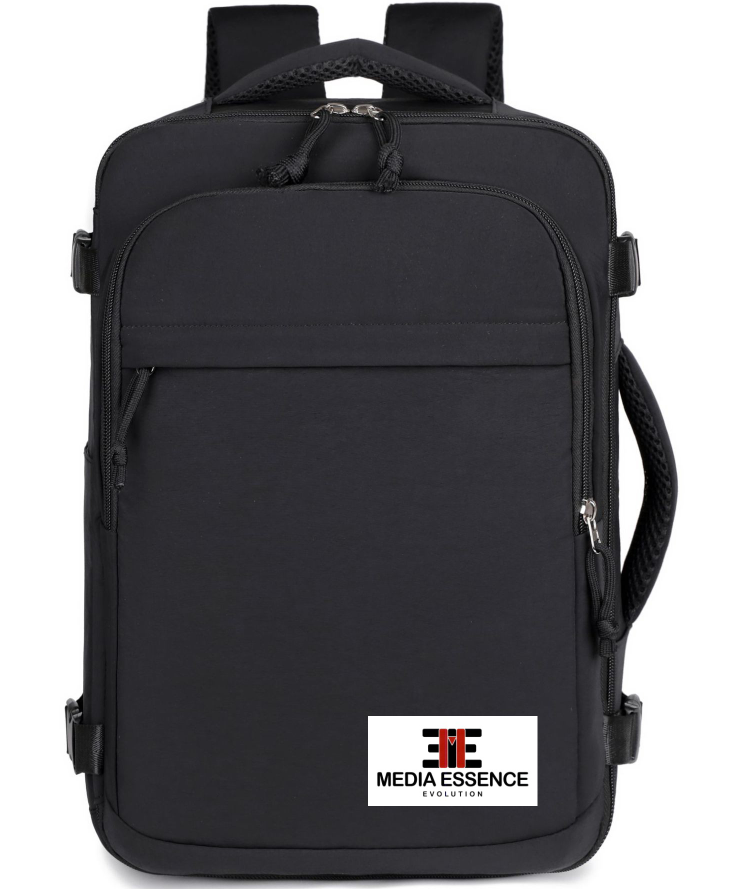 NOVITA' Zaino MEDIA ESSENCE EVOLUTION per laptop da viaggio voli Ryanair 40x26x20, con apertura a 180°, multifunzione, di grande capacità, resistente all'acqua e con porta USB intelligente