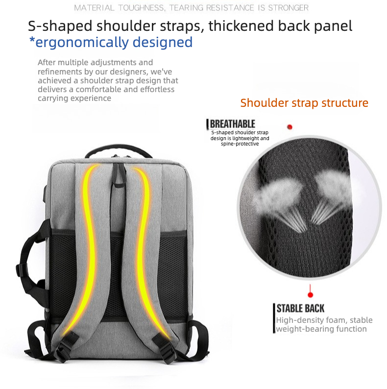 NOVITA' Zaino MEDIA ESSENCE EVOLUTION per viaggi 42x30x13 laptop resistente e robusto per uomo e donna, borsa per computer da viaggio/lavoro di grande capacità da 45 litri con porta USB, zaino leggero e resistente all'acqua per pendolari - Image 17