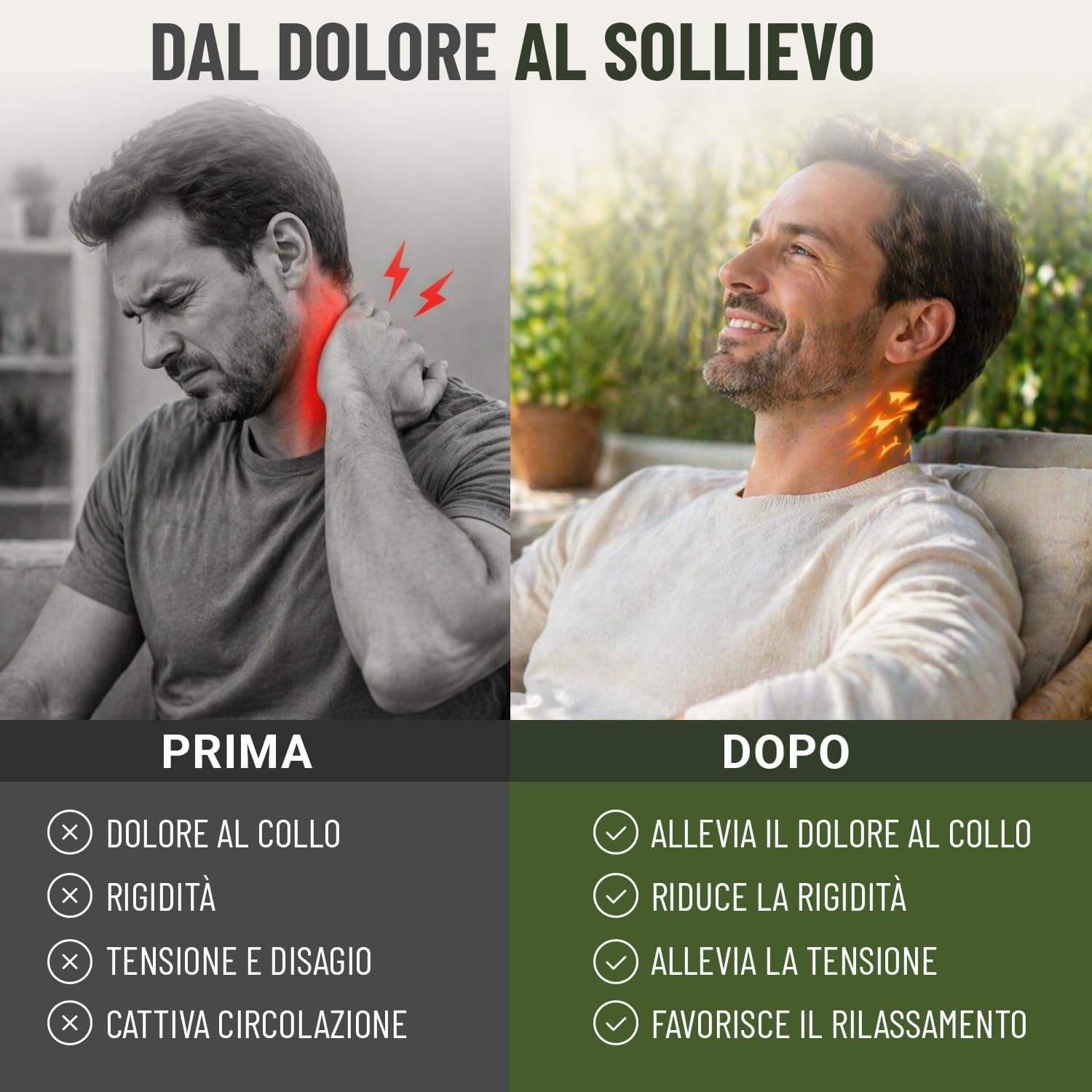 Massaggiatore per Collo Spalle con Riscaldamento, massaggio Shiatsu 4D a 3 velocità , 2 livelli di calore, portatile ricaricabile USB, per casa, ufficio, viaggi, rilassa muscoli - Image 5